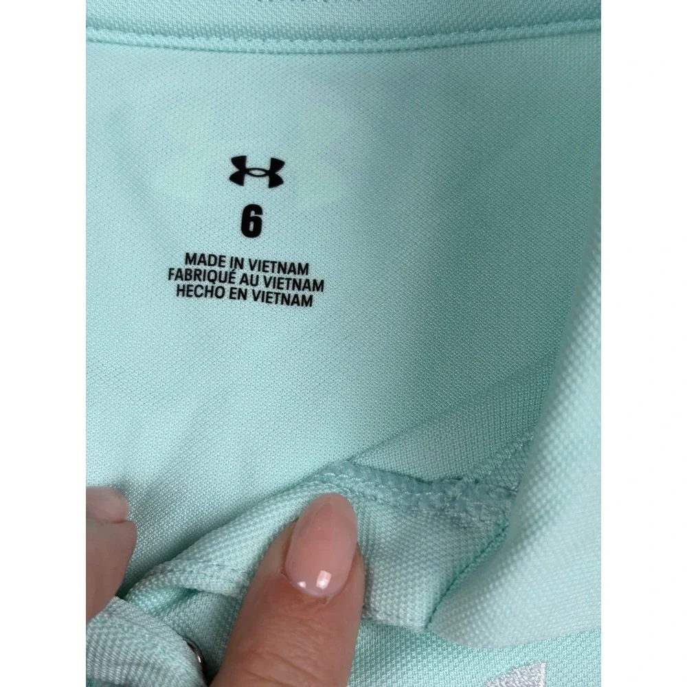 Under Armour Kids Mint Green Sleeveless Polo Athletic Dress UASJH04R-372 Size 6